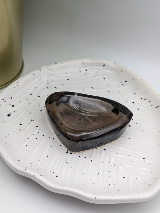 Small Smokey Quartz Dish